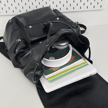 Solid Color Simple Couple Convenient Travel Large Capacity Backpack