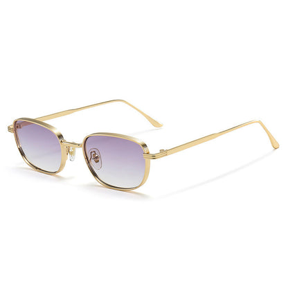 Metal Small Square Box Retro UV Protection Sun Glasses