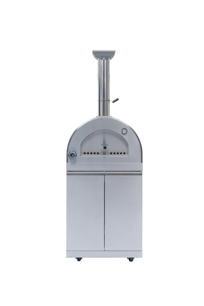 125" 10,8000 BTU 4-Burner Outdoor Kitchen Island Grill with Pizza Oven