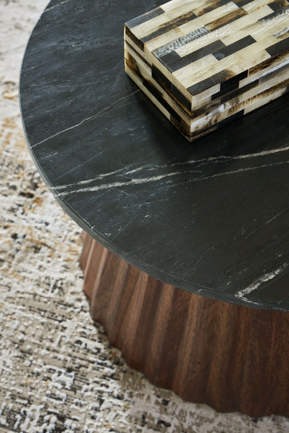 Ceilby - Accent Cocktail Table - Black / Brown