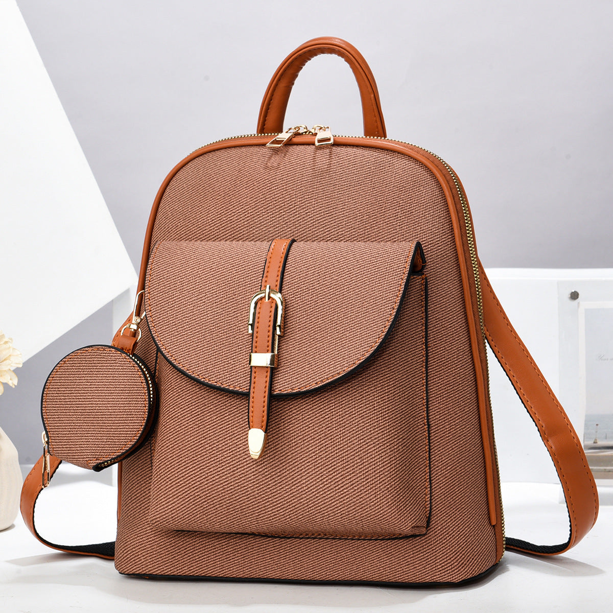 Multi-functional One-shoulder Ladies Travel Backpack Crossbody