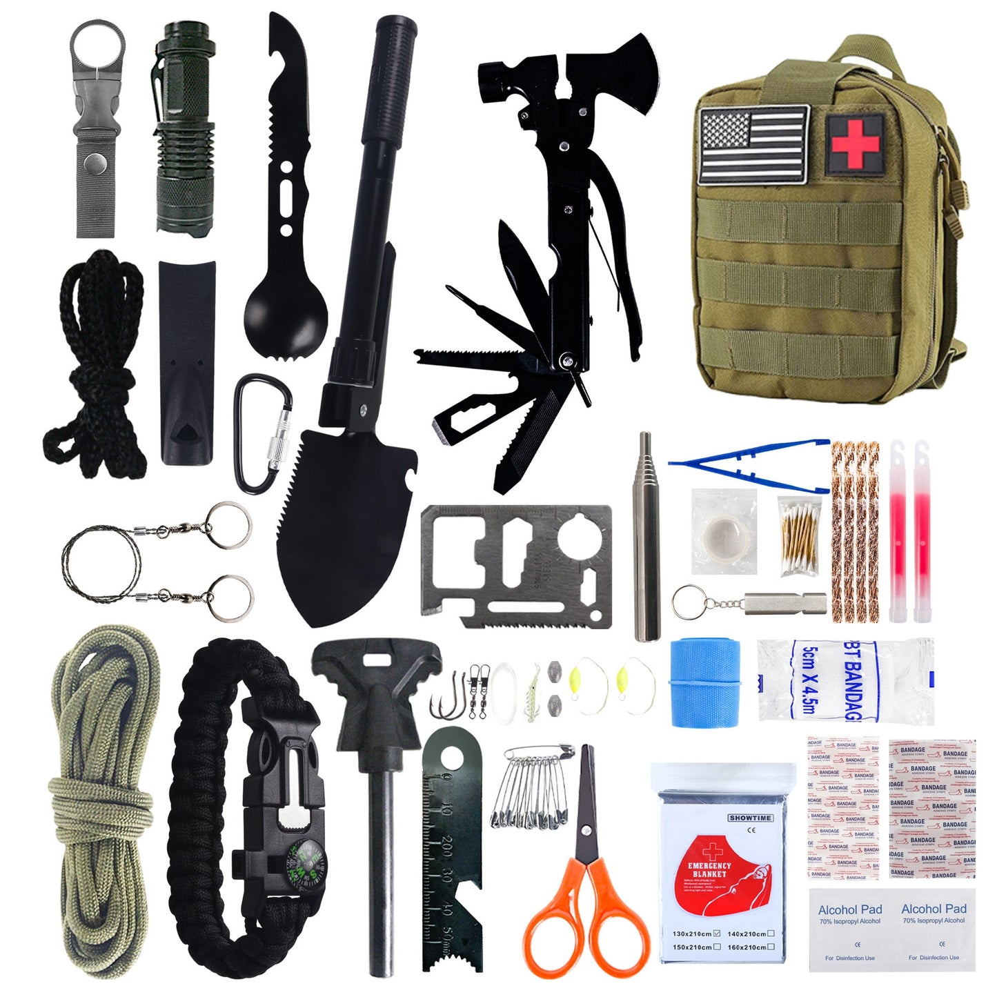 Outdoor Camping Equipment Suit Multifunctional Outdoor Survival Supplies