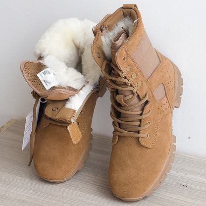 Brown Outdoor Snow Boots Cold Weather Boots