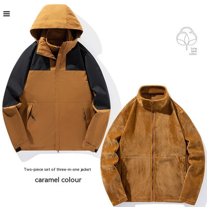 Men's High Waterproof Three-in-one Shell Jacket