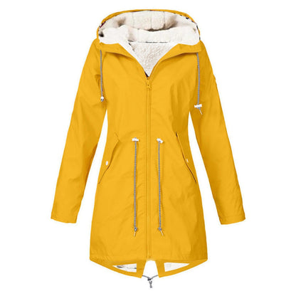 Sports Waterproof Jacket Plus Size Cotton-padded Clothes Fleece-lined