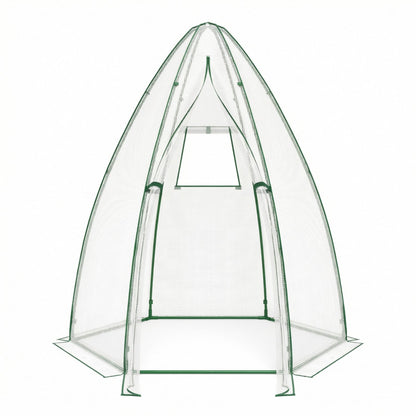 5.5 x 5.5 x 6 Feet Portable Mini Greenhouse with All-Weather PE Cover