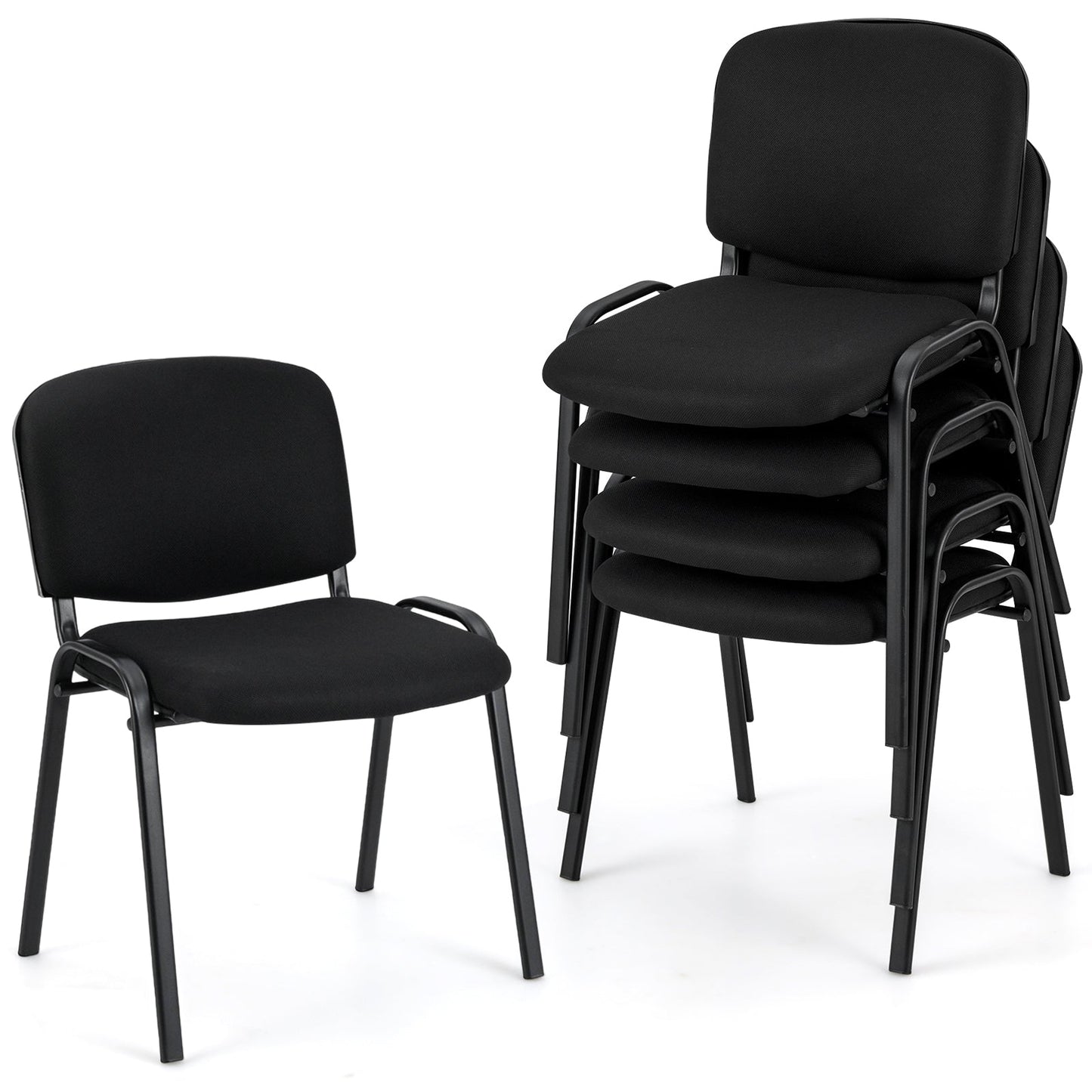 Office Chair with Metal Frame and Padded Cushions for Conference Room