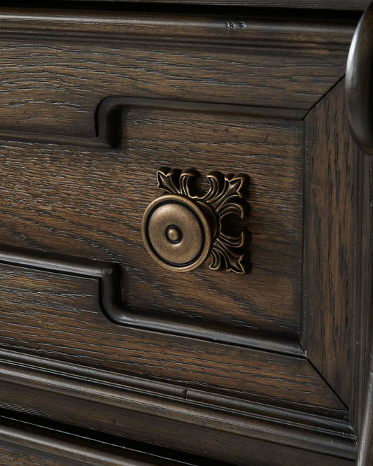 Maylee - Dresser And Mirror - Dark Brown