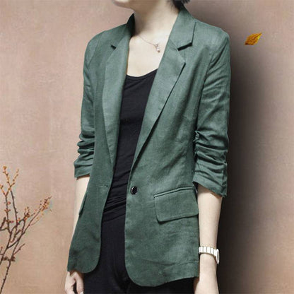 Summer Korean-style British-style Casual Cotton-linen Suit Jacket
