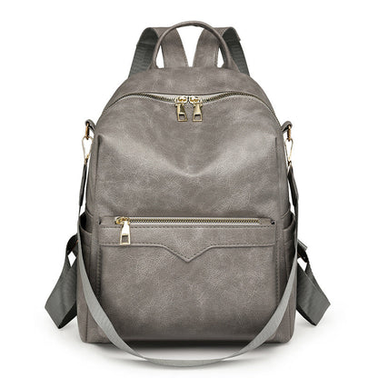 Korean-style Soft PU Large-Capacity Versatile SpringSummer New Arrival Womens Travel Backpack