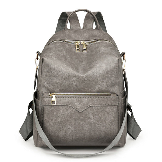 Korean-style Soft PU Large-Capacity Versatile SpringSummer New Arrival Womens Travel Backpack