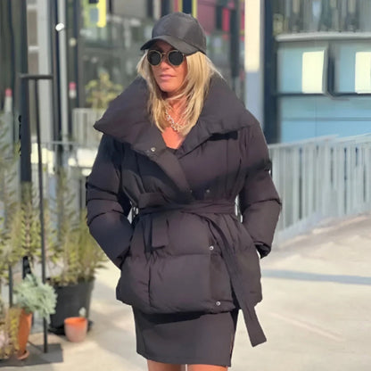 Loose Lace-up Sense Women's Fashion Coat