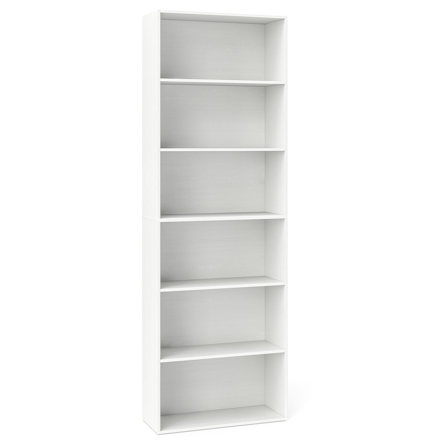 6-Tier Bookcase with 6 Open Shelves and Anti-Toppling Kits