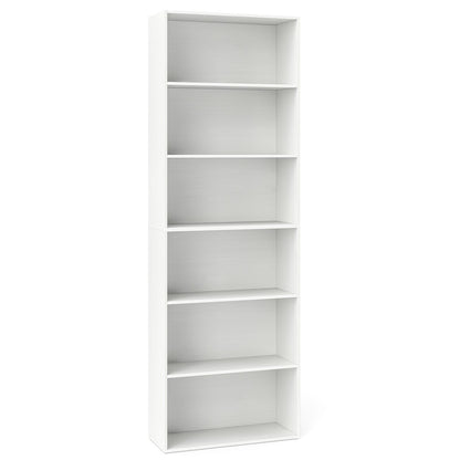6-Tier Bookcase with 6 Open Shelves and Anti-Toppling Kits