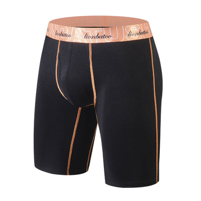 Men's Long Leg Underwear Cotton Extended Anti-friction Leg Boxers