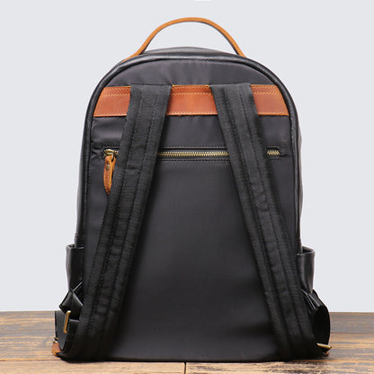 Hot Men's Genuine Leather Top Grain Cowhide Travel Leisure Backpack