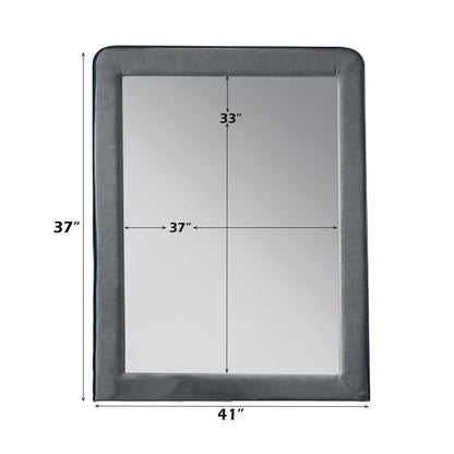Valda - Mirror - Light Gray Fabric