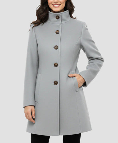 Womens Autumn Winter New Arrival Fashionable Casual Stand-Up Collar Coat