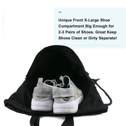 Basketball Football Drawstring Backpack Belt Shoe Compartment
