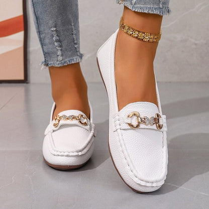 New Spring And Autumn Flat Bottom Slip-on Versatile Soft Bottom Comfortable Shallow Mouth Pumps