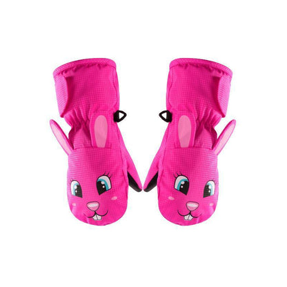 New Children's Ski Gloves Fleece-lined Girls' Cartoon Cute Baby Boy Mittens