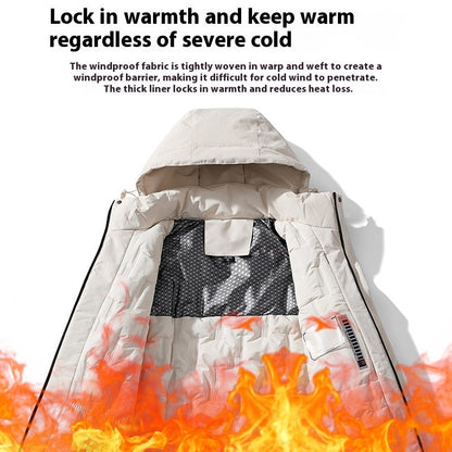 Winter Cotton-padded Coat Shell Jacket Fleece-lined Cold-resistant Windproof Waterproof Antifouling Outdoor