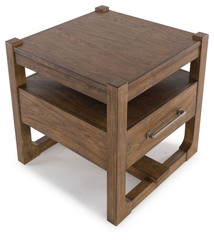 Cabalynn - Square End Table - Light Brown