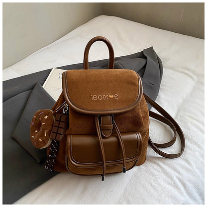 Preppy-style Commuter Backpack Fashionable And Vintage Travel Bag