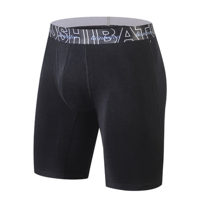 Men's Long Leg Underwear Cotton Extended Anti-friction Leg Boxers