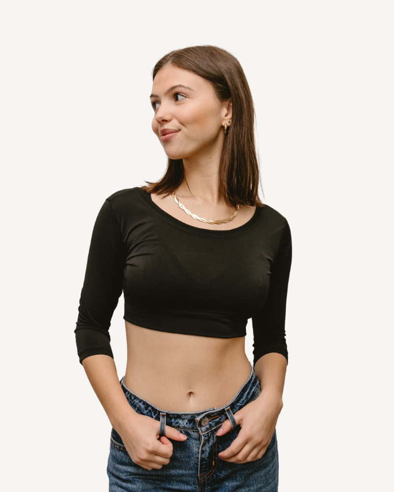 Elegant 3/4 Sleeve Halftee