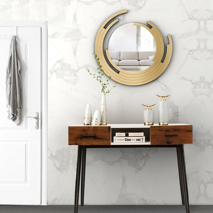 42 Inch Industrial Console Table with 2 Drawers for Entryway Hallway