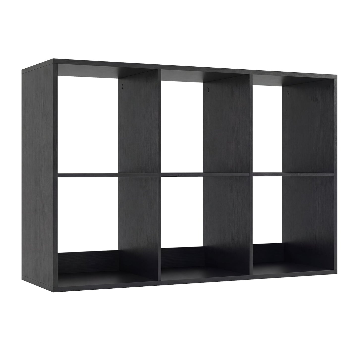 6 Cube Bookshelf with Back Guardrail for Living Room Bedroom