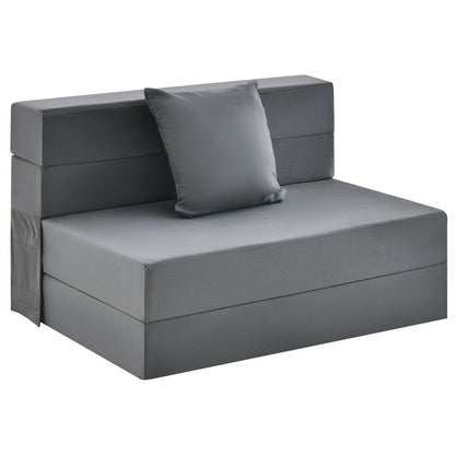 6 Inch Tri-fold Sofa Bed Folding Mattress with Pillow