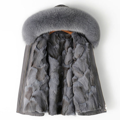 New Thickened Fur-and-Liner Detachable Coat