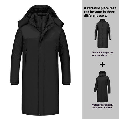 Outdoor Keep Warm Cotton Thick Windproof Waterproof Long Shell Jacket