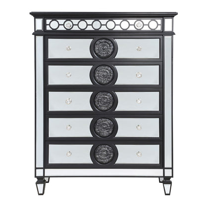 Varian II - Chest - Mirrored, Black & Sliver