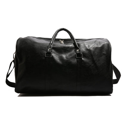 New Simple PU Texture Travel Bag Fashion Solid Color Luggage Travel Shoulder Handbag