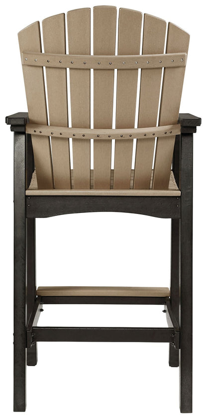 Fairen Trail - Tall Barstool (Set of 2) - Black / Driftwood