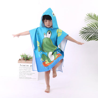 Microfiber Children's Cloak Double-sided Velvet Quick-drying Beach Towel