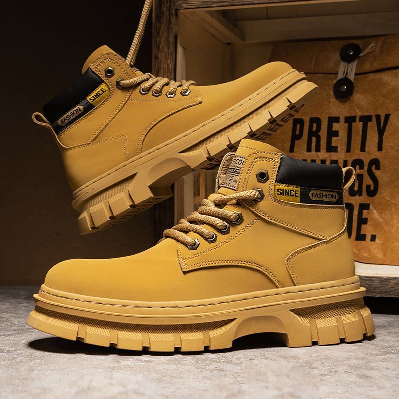 Martin Boots Men Trendy High Top British Working Wear