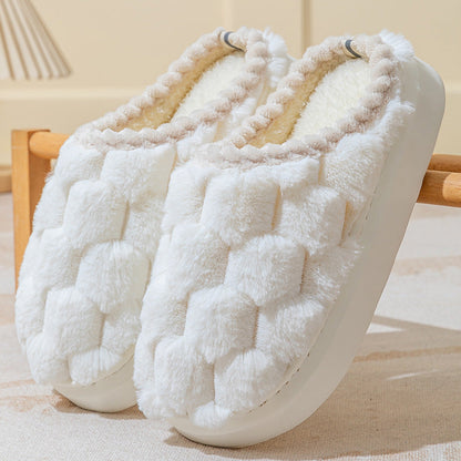 Women's Indoor Non-slip Thick Bottom And Warm Keeping Cotton Slippers