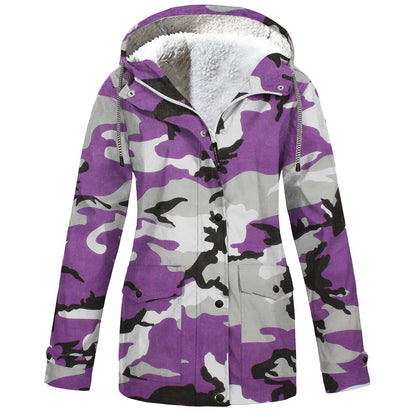Hooded Camouflage Waterproof Outdoor Shell Jacket Men's And Women's Coats