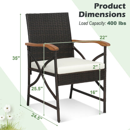 5/7-Piece Outdoor Dining Set with Acacia Wood Table