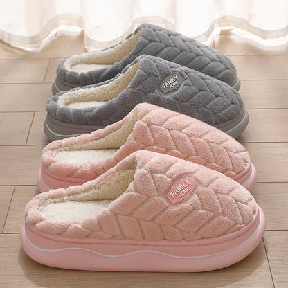 Thick Bottom Non-stinky Feet Home Indoor Non-slip Winter Fluffy Slippers