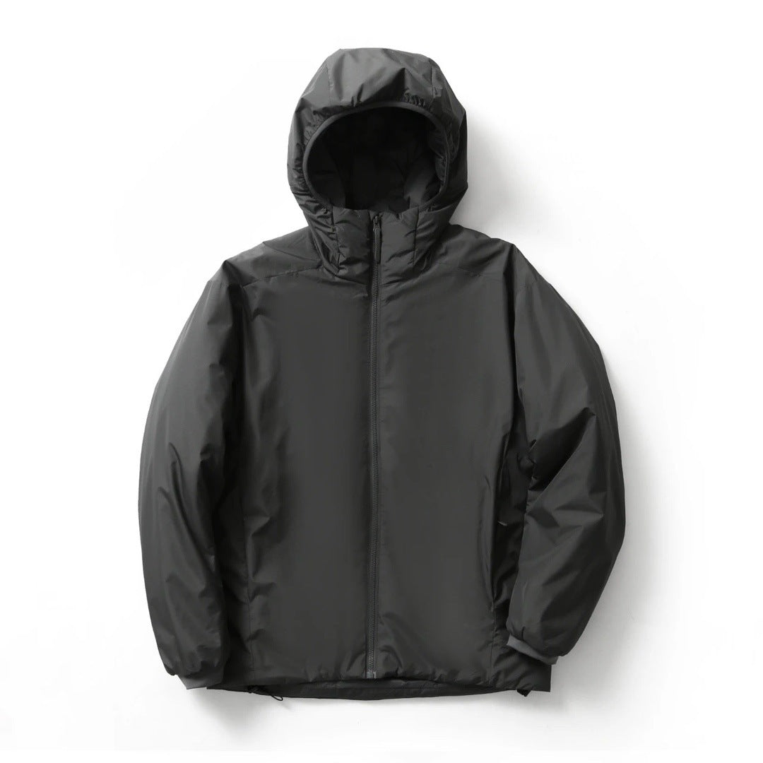 Couple's Cotton-padded Outdoor Waterproof Thermal And Windproof Ski Hooded Jacket