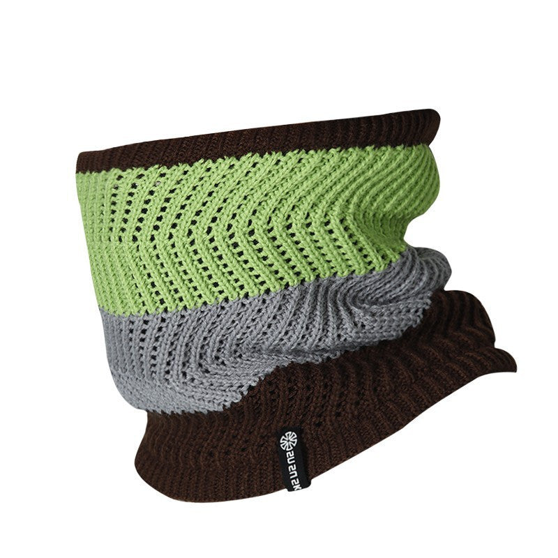 Fleece Lined Ski Running Knitted Hat Scarf