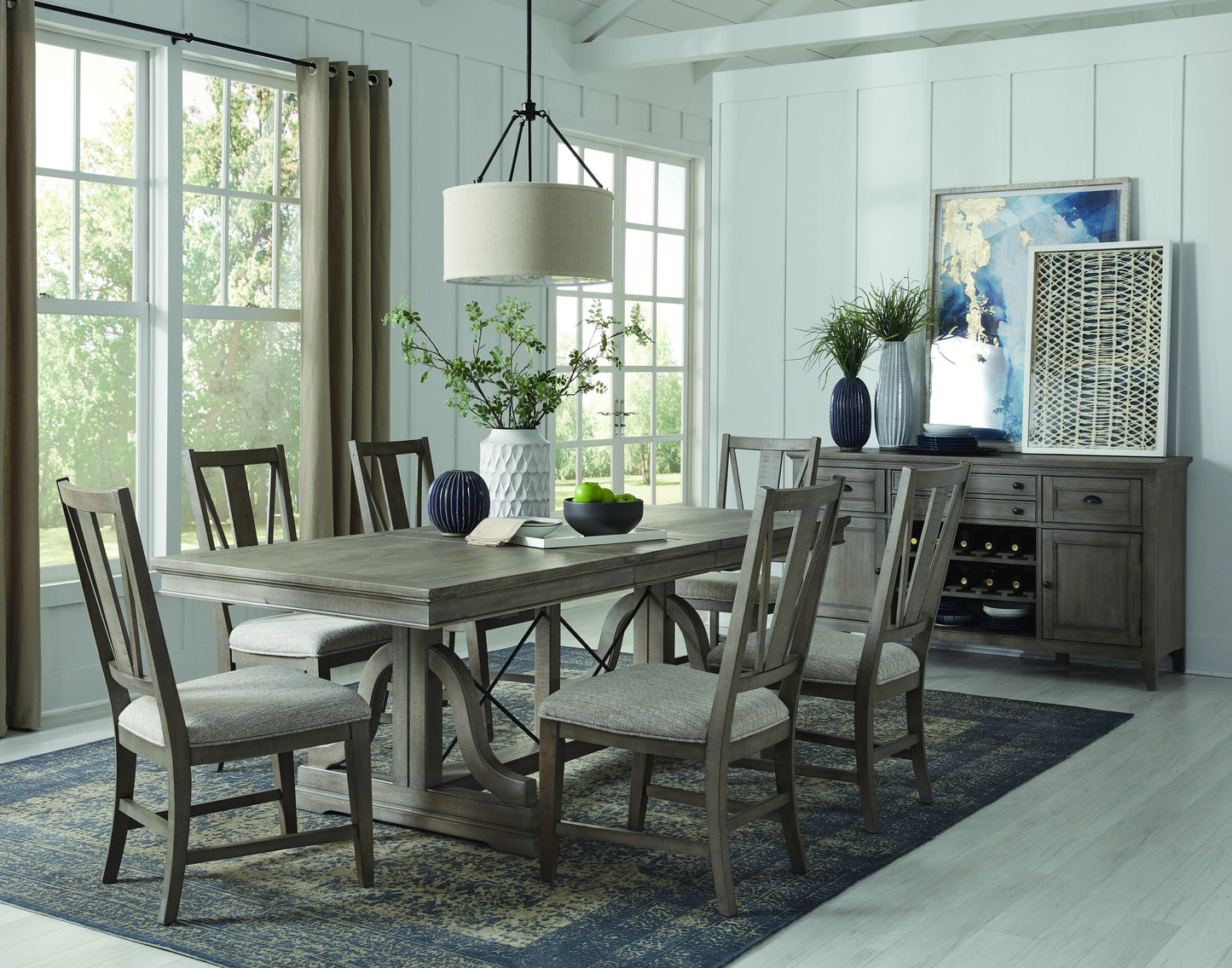 Paxton Place - Trestle Dining Table - Dovetail Gray