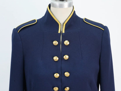 Pure-tail Gilded Double-breasted Epaulette Lightweight Coat