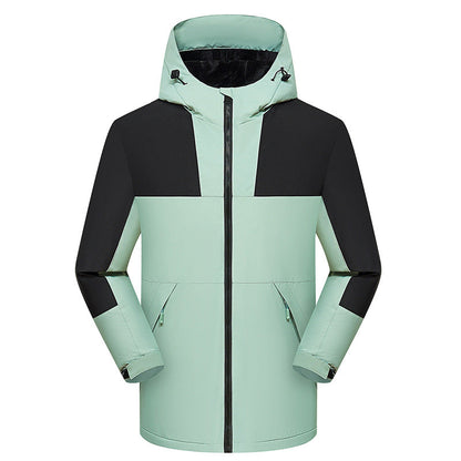 Fleece Thickened One-piece Windproof Waterproof Jacket