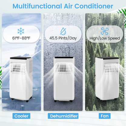 10000 BTU Portable Air Conditioner with Remote Control Cools up to 350 Sq.Ft